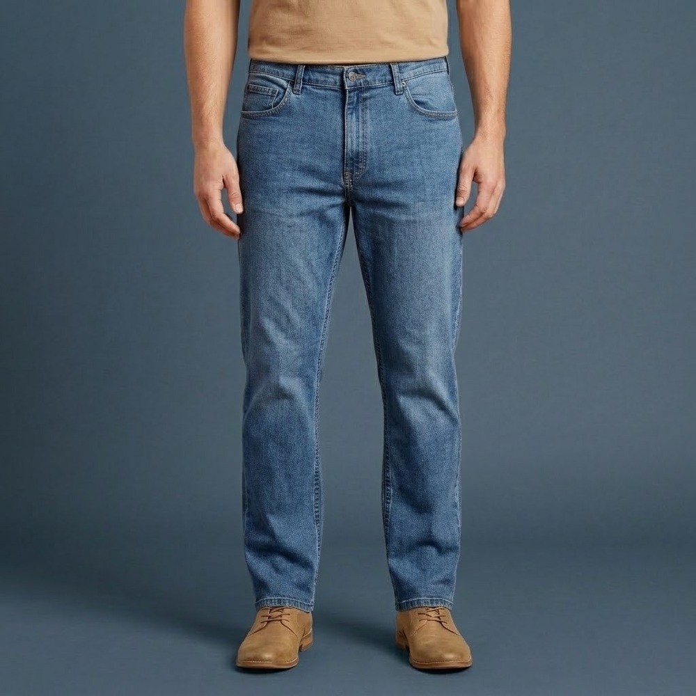 Saddlebred Men's Jeans 34x30 Blue Denim Tapered Fit